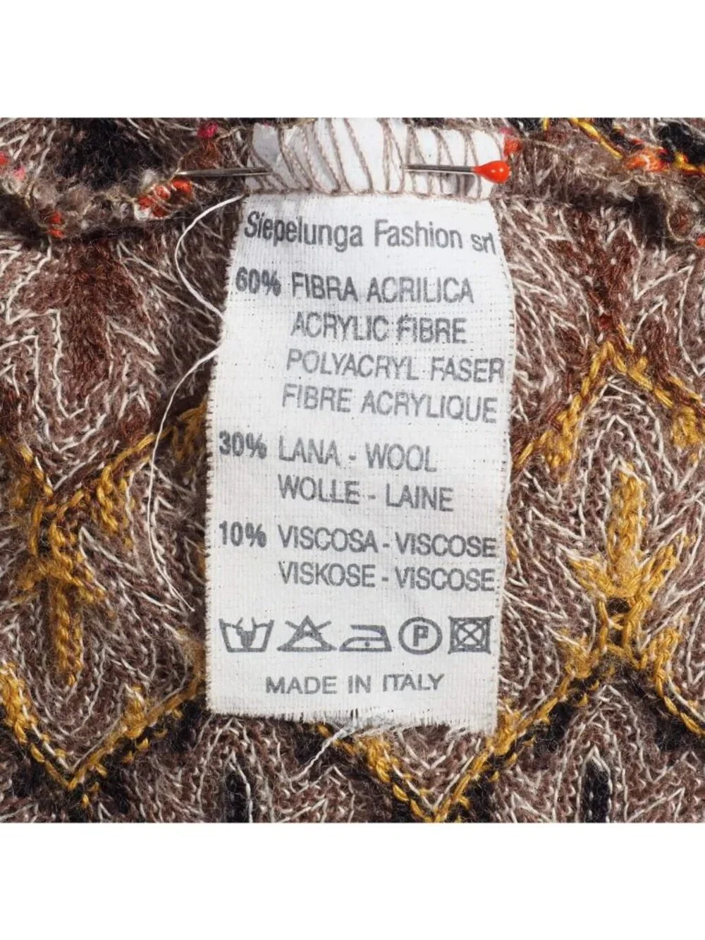 Vintage Italian Women Cardigan M Dossier Siepelunga Fashion Thin Multicolor